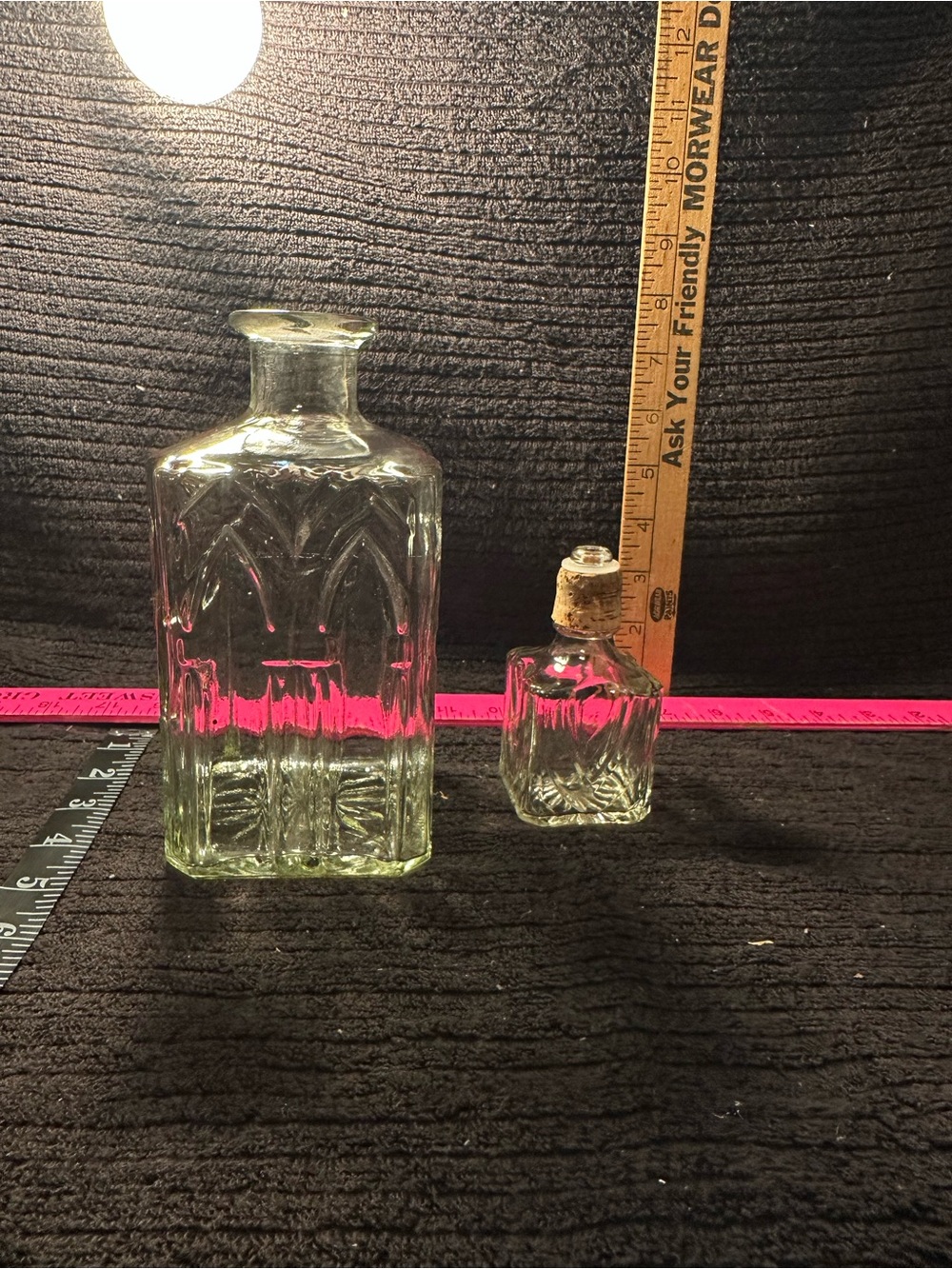 Clear Decorative Glass Decanter with top- Vintage-Style Bottles
